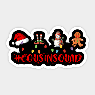 Cousin Squad Christmas Santa Group Mathcing Sticker